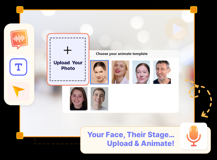 Your Face, Their Stage… Upload & Animate!
